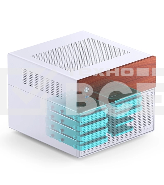 Корпус без блока питания JONSBO N4, Mini-Tower, 1x120mm, 1xUSB-A 3.0 + 1xUSB-C 3.2, SFX PSU Support, mATX, mITX White