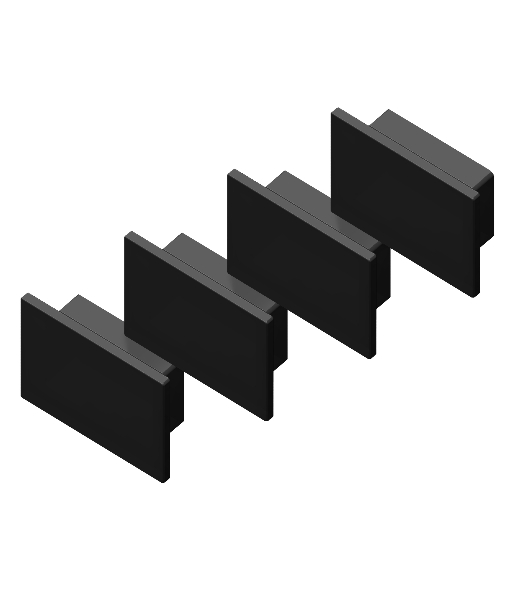 Заглушка для профиля GP8370 BK черный 15.7*12