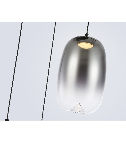 Подвесной светодиодный светильник Ambrella light LH11099/3 BK/SM черный/дымчатый 12W 3000K D350*1505