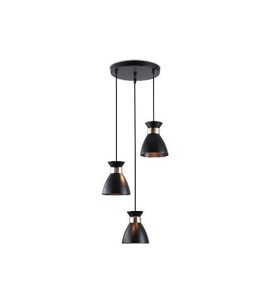 Светильник Ambrella light TR8470/3 BK/FGD черный/золото E27/3 max 60W D340*1000