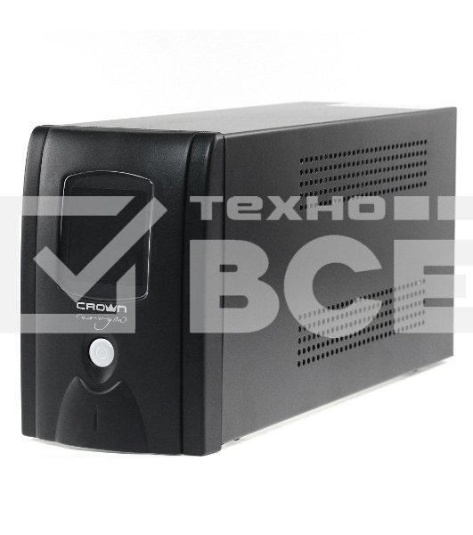 Источник бесперебойного питания CROWN Line Intractive CMU-SP650EURO LCD USB 650VA\390W, корпус металл, 1x12V/7AH, розетки 2*EURO+3*IEC, трансформатор AVR 140-290V, LCD-дисплей, съёмный кабель 1.2 м, порт RJ11/45, порт USB, защита: от перегрузки, от КЗ, от