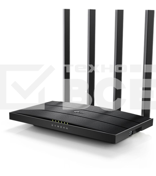 Роутер беспроводной TP-Link Archer C6U AC1200 10/100/1000BASE-TX/4G ready черный