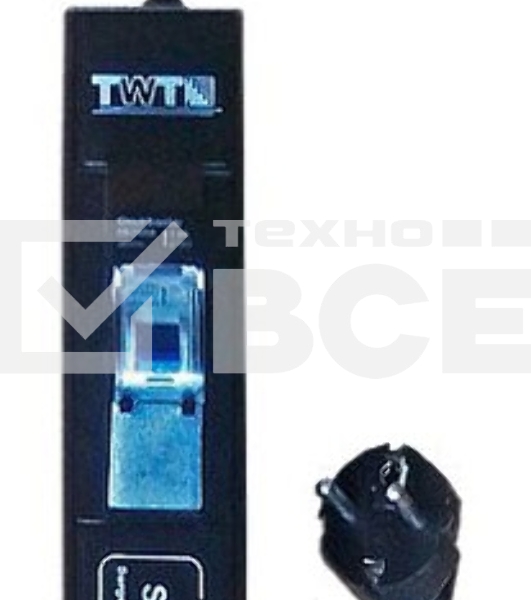 Вертикальный блок розеток, 20xC13, 250V, 16A, шнур 3 метра, вилка Schuko