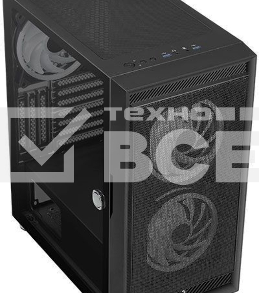 Компьютерный корпус Aerocool / Formula Graphite-G-BK-v2 черный без БП ATX 3x140mm 2xUSB3.0 audio