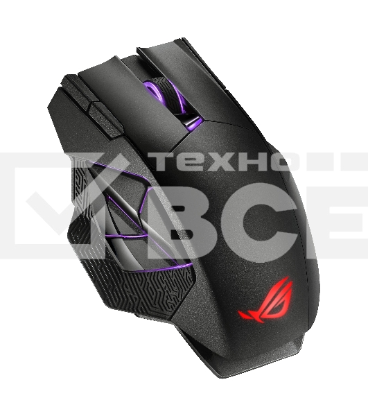 Мышь беспроводная/проводная ASUS ROG Spatha X черный, 19000 dpi, радиоканал, USB, кнопки - 12