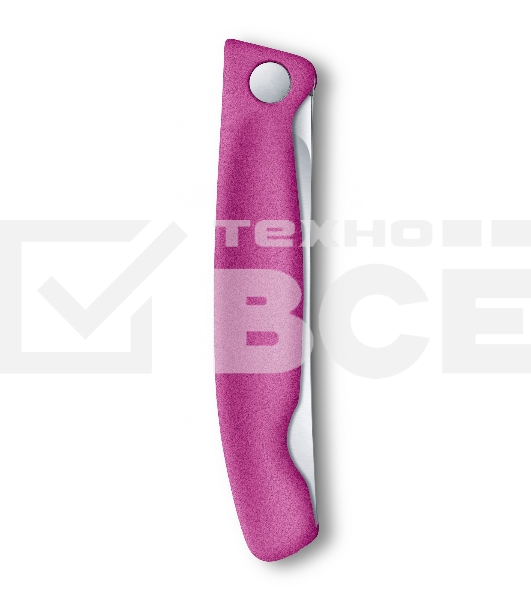 Нож кухонный Victorinox Swiss Classic (6.7836.F5B) стальной для овощей лезв.110мм серрейт. заточка розовый блистер