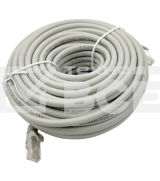 Патч-корд Buro Basic UTP 4 пары cat6 CCA molded 20м серый RJ-45 (m)-RJ-45 (m)