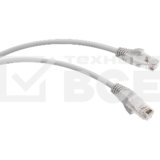 Патч-корд WRline WR-PC-RJ45-UTP-5E-1-GY UTP RJ-45 вил.-вилка RJ-45 кат.5E 1м серый LSZH