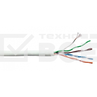 Кабель LANMASTER UTP, 4 пары, кат. 5Е,  350Mhz, LSZH, белый, 305 м