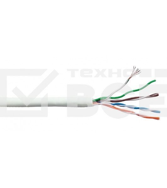 Кабель LANMASTER UTP, 4 пары, кат. 5Е,  350Mhz, LSZH, белый, 305 м