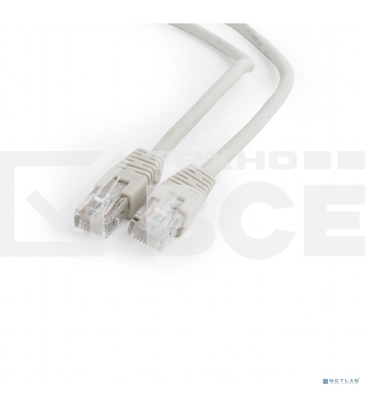 Патч-корд UTP Cablexpert PP6U-1M кат.6, 1м, литой, многожильный (серый)