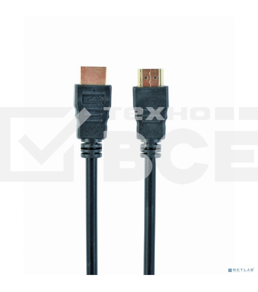 Кабель Cablexpert HDMI CC-HDMI4-20M, 19M/19M, v2.0, медь, позол.разъемы, экран, 20м, черный, пакет
