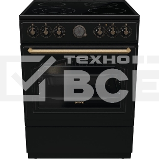Электрическая плита Gorenje GECS6B71CLB черный стеклокерамика (без крышки)
