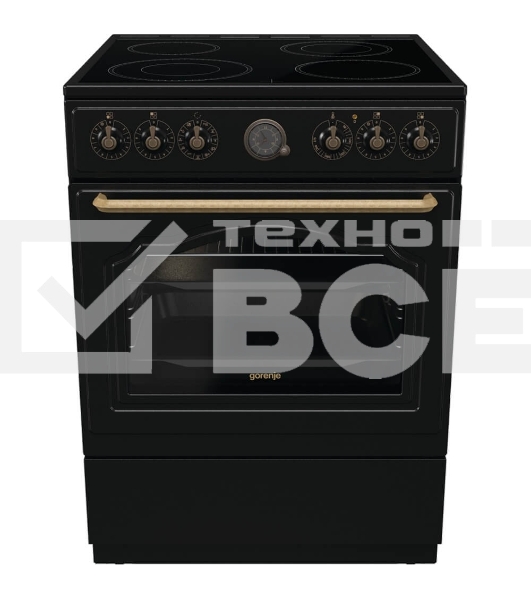 Электрическая плита Gorenje GECS6B71CLB черный стеклокерамика (без крышки)