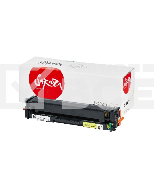 Картридж Sakura 055Y (3013C002) для Canon LBP664Cx/ LBP663Cdw/ MF746Cx/ MF744Cdw/ MF742Cdw, желтый, 2100 к. (чип без счетчика копий)