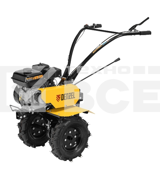 Мотоблок Denzel DPT-170, 7 л.с., ремен.сцеп, шир 85 см, глуб 35 см,фрез 3х3,ШОМ,скор 2В/1Н,кол 8