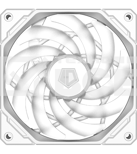 Вентилятор для корпуса ID-Cooling NO-12015-XT ARGb SNOW белый, 120 мм, 2000 об/мин, 31.2 дБ, 4 pin