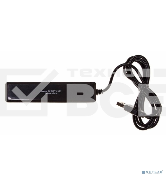 Разветвитель USB 2.0 Buro BU-HUB7-1.0-U2.0 7порт. черный