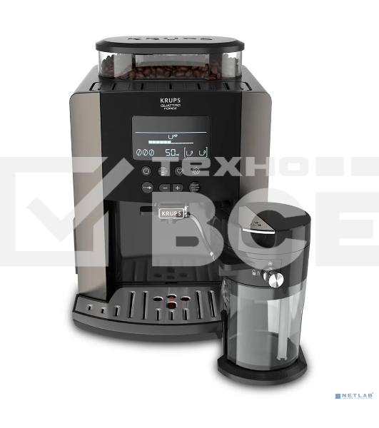 Кофемашина Krups Arabica Latte EA819E10 1450Вт черный/коричневый