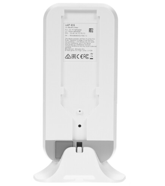 Точка доступа MikroTik RBwAPG-60ad-A wAP 60G AP with Phase array 60 degree 60GHz antenna, 802.11ad wireless, 716MHz CPU, 256MB RAM, lx Gigabit LAN, PO 