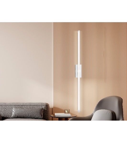Настенный светодиодный светильник Ambrella light FL6121 WH белый 14W 3000K-6400K 610*45*80