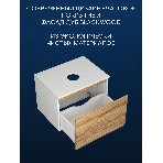 Комплект для ванной, 4 предмета (Тумба подвесная Bau Blackwood 60 + Раковина BAU 51х41, с отв. под см-ль + Смеситель Hotel Black, выпуск черный), фото3