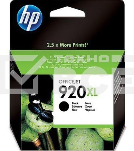 Картридж струйный HP 920XL CD975AE черный для HP OJ 6000/6500 (1200стр.)