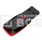 Флеш диск Sandisk 64Gb Cruzer Blade SDCZ50-064G-B35 USB2.0 черный/красный, фото 1