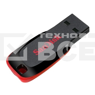 Флеш диск Sandisk 64Gb Cruzer Blade SDCZ50-064G-B35 USB2.0 черный/красный