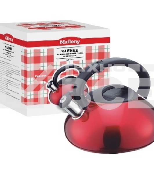 Чайник для плиты MALLONY MAL-103-R красный