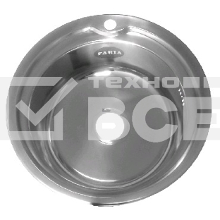 Мойка врезная FABIA 051 D - 51 см 1 мм + большой сифон с переливом Мойка FABIA 51 см из нержавеющей стали, толщина 0,8 мм, глубина 180 мм + большой сифон с переливом