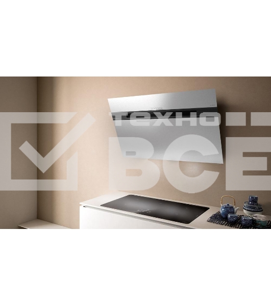 Вытяжка наклонная Elica STRIPE IX/A/90/LX серебристый/черный, 89.8 см, 1200 куб. м/ч, 65 дБ