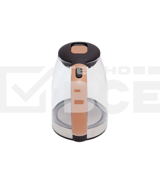 Чайник Centek CT-0065 <Beige> стекло, 1.7л 2200Вт, LED-подсветка, мерная шкала, защита от вкл б/воды