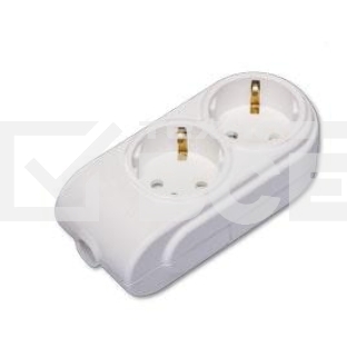 Колодка удлинителя 2-м с заземл. защ. шторки Makel N2210000