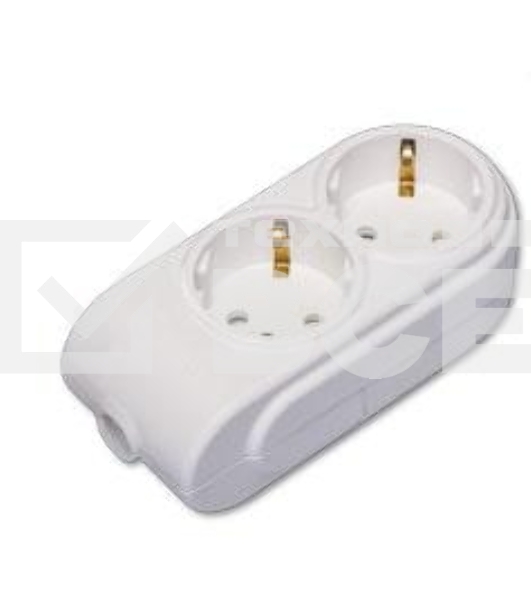 Колодка удлинителя 2-м с заземл. защ. шторки Makel N2210000