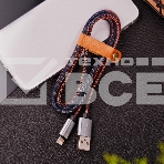 Кабель Rexant (18-4248) USB кабель для iPhone 5/6/7 моделей, шнур в джинсовой оплетке , фото2