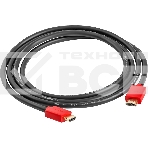 Кабель GCR 2.0m HDMI версия 1.4, черный, красные коннекторы, OD7.3mm, 30/30 AWG, позолоченные контакты, Ethernet 10.2 Гбит/с, 3D, 4K GCR-HM450-2.0m, экран, фото4