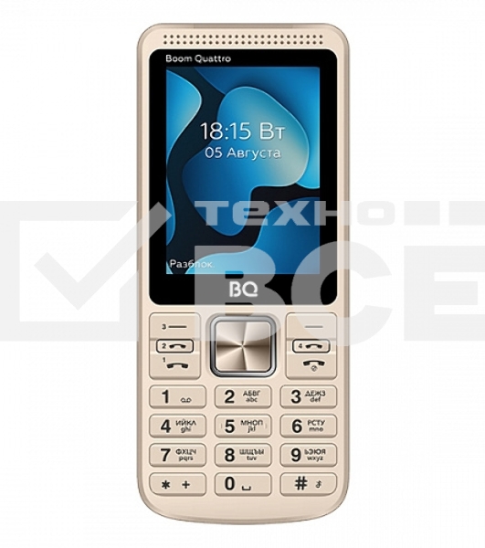 Мобильный телефон BQ 2455 Boom Quattro золотистый