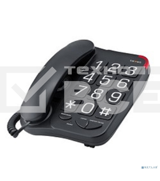 Телефон проводной teXet TX-201 черный