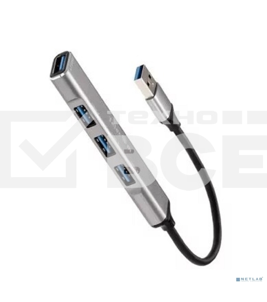 Переходник USB 3.0 -->USB3.0+3 USB2.0, Aluminum Shell, 0.2м Telecom <TA308U>