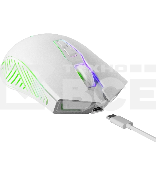 Мышь беспроводная Defender Pandora GM-502 белый, 3200 dpi, радиоканал, USB, кнопки - 7