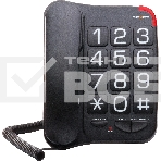Телефон проводной teXet TX-201 черный, фото4
