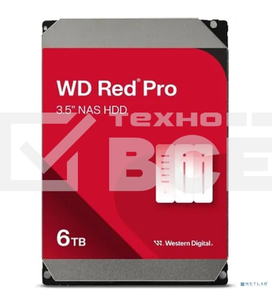 Жесткий диск WD Red Pro 7200 SATA3 6Tb 256Mb 