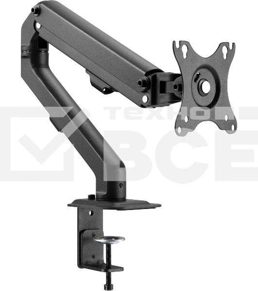 Кронштейн для мониторов Ultramounts UM728 черный 17'-27' макс.7кг крепление к столешнице поворот и наклон