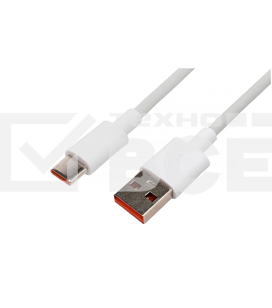 Кабель USB2.0 Cablexpert CC-USB2-AMCM-66W-1M-W, AM/Type-C, 6A, 66Вт, QC3.0, 1м, медь, белый, пакет