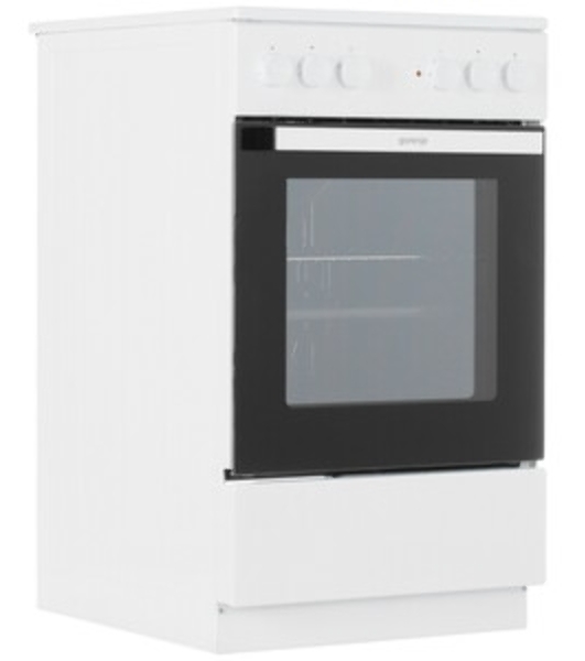 Плита электрическая Gorenje GEC5A12WG-B белый, конфорок 4 электрических, духовка 68 л, 50 см x 85 см x 59.4 см (без крышки)