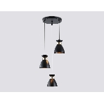 Светильник Ambrella light TR8470/3 BK/FGD черный/золото E27/3 max 60W D340*1000, фото5