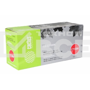 Картридж лазерный Cactus CS-C718BK черный (3400 стр.) для принтеров Canon i-Sensys MF8330/MF8340/MF8350/MF8360/MF8540/MF8580/LBP7200/7210/7660/7680