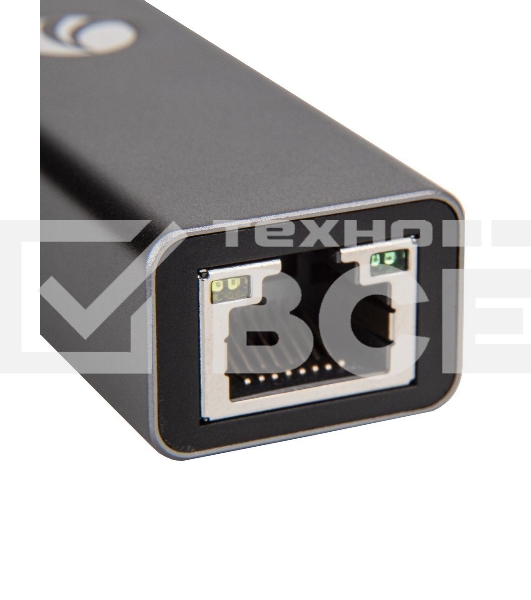 Кабель-переходник USB 3.0 (Am) --> LAN RJ-45 Ethernet 1000 Mbps, Aluminum Shell, VCOM <DU312M>