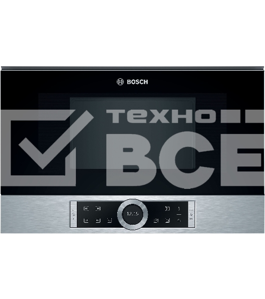 Встраиваемая микроволновая печь Bosch BFL634GS1 /900Вт, 5 режимов, инвертер, 21 л, сталь